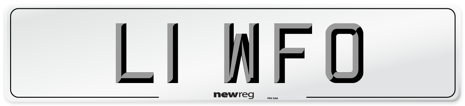L1 WFO Number Plate from New Reg